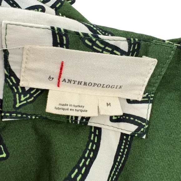 BY ANTHROPOLOGIE The Somerset Dark Green Printed Maxi Dress M - Picture 8 of 12